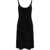 Miu Miu Miu Miu Cady Logo-Plaque Midi Dress Black