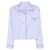 Miu Miu Miu Miu Embroidered-Logo Shirt CIELO+BIANCO