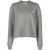 Miu Miu Miu Miu Logo-Embroidered Virgin Wool-Blend Jumper Grey