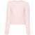 Palm Angels Palm Angels Logo-Jacquard Ribbed-Knit Jumper PINK WHITE