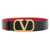 Valentino Garavani Leather Vlogo Signature Reversible Belt NERO-ROUGE PUR