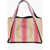 Stella McCartney Striped Raffia Tote Bag Multicolor