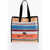 ETRO Striped Logo Print Tote Bag Multicolor