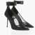 Alexander McQueen Mesh Pumps With Ankle Strap 10Cm Black