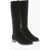 Stuart Weitzman Under-The-Knee 5050 Suede And Fabric Boots Black