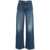 MOTHER Baggy Jeans 'The Spinner Zip Sneak' Blue