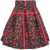 5 Progress Printed pleated skirt Red