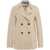 Harris Wharf London LONDON Double-breasted coat in pressed wool Beige