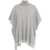 Moschino Knit poncho with logo Grey