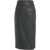 Gender Faux leather slit skirt Black