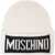 Moschino Knitted beanie with logo White