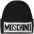 Moschino Knitted beanie with logo Black