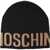 Moschino Beanie with logo Black