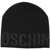 Moschino Beanie with logo Black