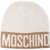 Moschino Knitted beanie with logo Brown