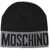 Moschino Knitted beanie with logo Black