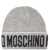 Moschino Mohair knit beanie with logo Black