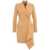 Elisabetta Franchi Double-breasted coat dress in crêpe Brown