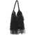 LA MILANESA Shoulder bag with fringes 'Agnese Small' Black