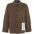 AMARANTO Wool jacket with shirt collar Brown