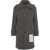 AMARANTO Outdoor wool blend coat with detachable hood Grey