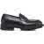 GREEN GEORGE Leather loafers Black