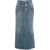 CLOSED Denim skirt with slit Blue