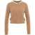 Liu Jo Cardigan with pearled crew neck Beige