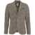 BOB Einreiher Blazer mit Stecktuch Brown