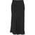 Otto d ame Satin midi skirt Black