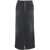 Dondup Denim skirt with slit Grey