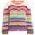 Dawn x Dare Mohair knitted cardigan ‘Gabi’ Multicolor