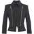 Elisabetta Franchi Stretch crêpe jacket with peplum Black