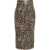 Elisabetta Franchi Midi skirt with animal print Brown