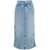 7 For All Mankind Midi denim skirt 'Abyss' Blue