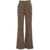 8PM Corduroy pants with animal print Brown