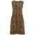 NORMA KAMALI Swing dress with leoprint Brown