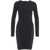 Michael Kors Rib knit dress with lacing Black