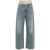 Erika Cavallini Jeans with boxer shorts insert Blue