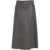 Kaos Faux midi leather skirt Brown