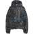 KhrisJoy Quilted down jacket in paisley pattern 'Bandana' Black