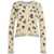 Blugirl Animal print cardigan with strass Beige