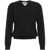 Gender V-neck merino wool sweater Black