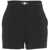 Elisabetta Franchi Stretch crêpe shorts with horsebit Black