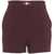 Elisabetta Franchi Stretch crêpe shorts with horsebit Red