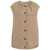 T Coat Quilted vest Beige