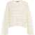 Twin-set Simona Barbieri Boxy jumper with lace effect flounces White