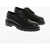 Off-White Leather Military Derby Shoes With Embossed Soles Black