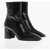 Jimmy Choo Naplack Bryelle Booties With Inner Zip 7Cm Black