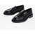 TOD'S Brushed Leather Penny Loafers Black